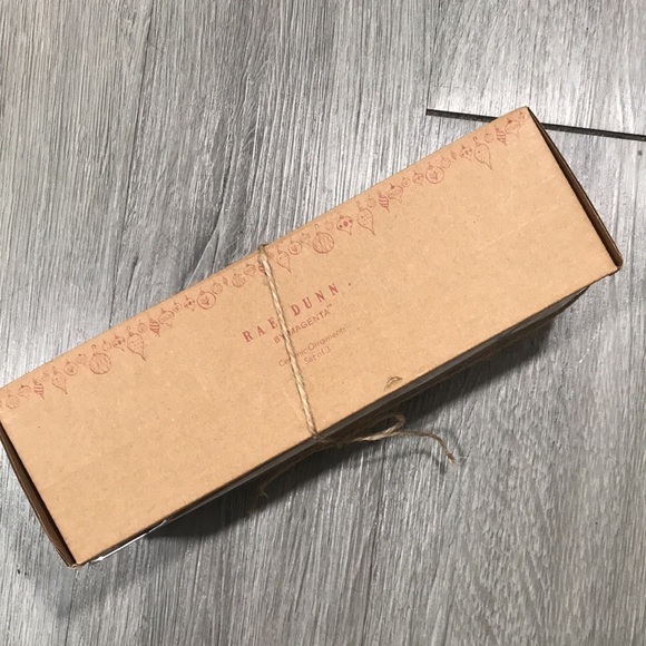 Rae Dunn NIB “Eat, Drink, Be Merry” Christmas Ceramic Ornament Balls by Magenta - Picture 5 of 11